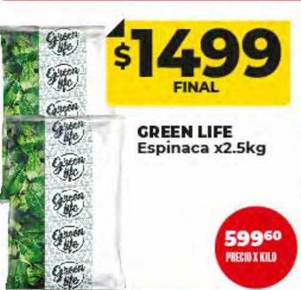 Supermayorista Vital Green life espinaca oferta
