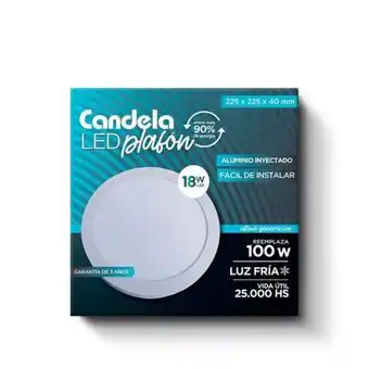 Easy Led plafon redondo base fría candela 18w oferta