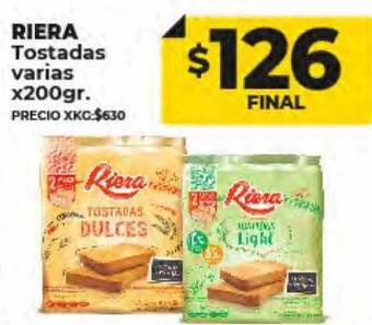 Supermayorista Vital Riera tostadas varias oferta
