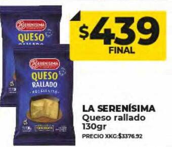 Supermayorista Vital La serenísima queso rallado oferta
