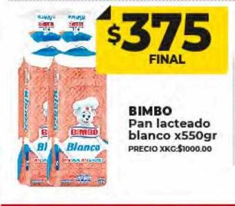 Supermayorista Vital Bimbo pan lacteado blanco oferta
