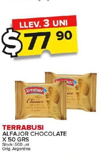 Carrefour Maxi Alfajor chocolate terrabusi oferta