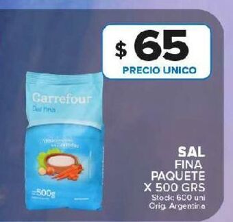 Carrefour Maxi Sal fina paquete x 500 grs oferta