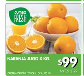 Jumbo Naranja jugo x kg oferta