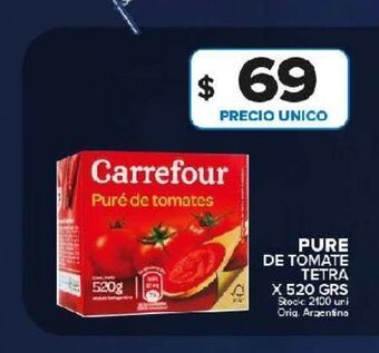 Carrefour Maxi Puré de tomate tetra oferta