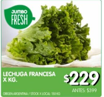Jumbo Lechuga francesa x kg oferta