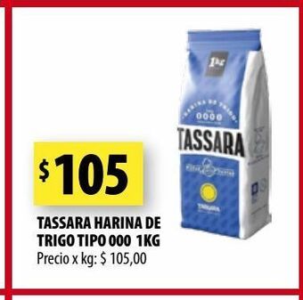 Punto Mayorista Tassara harina de trigo tipo 000 1kg oferta