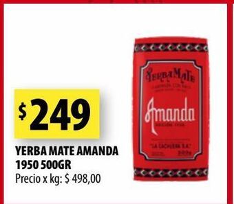 Punto Mayorista Yerba mate amanda 1950 500gr oferta