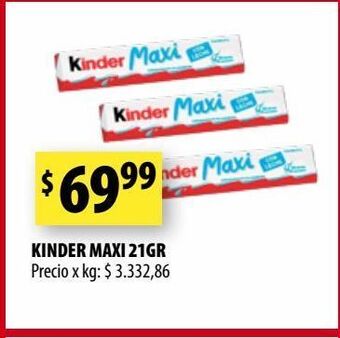 Punto Mayorista Kinder maxi 21gr oferta