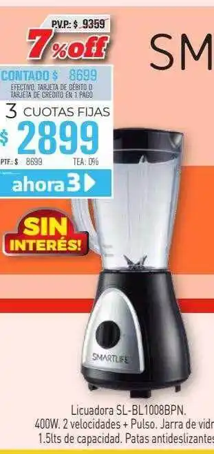 Red del Hogar Licuadora 5lbl1008bpn oferta