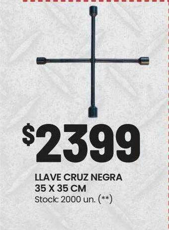 Changomas Llave cruz negra 35 x 35 cm oferta