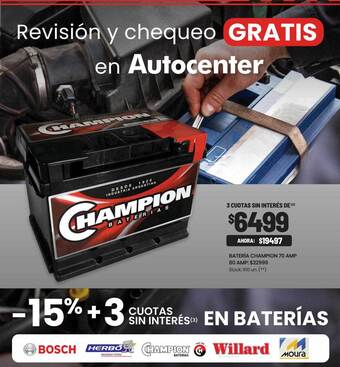 Changomas Bateria champion 70 amp 80 amp oferta