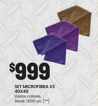 Changomas Set microfibra x3 40x40 oferta