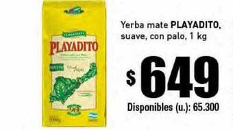 Cooperativa Obrera Yerba mate playadito suave con palo oferta
