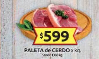 Cordiez Paleta de cerdo x kg oferta