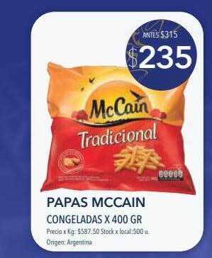 Disco Papas mccain congeladas x 400 gr oferta