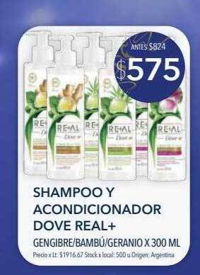Disco Shampoo y acondicionador dove real + oferta