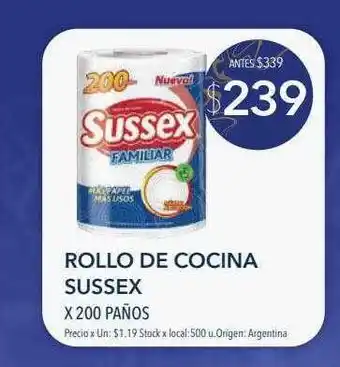 Disco Rollo de cocina sussex x 200 paños oferta