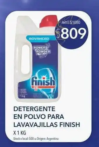 Disco Detergente en polvo para lavavajillas finish x 1 kg oferta