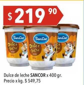 Hergo Dulce de leche sancor oferta