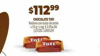Makro Chocolate tofi relleno con dulce de leche oferta