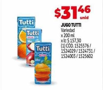 Makro Jugo tutti variedad oferta