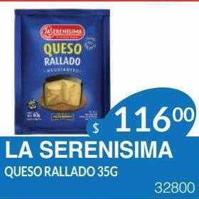 Masivos La serenisima queso rallado oferta