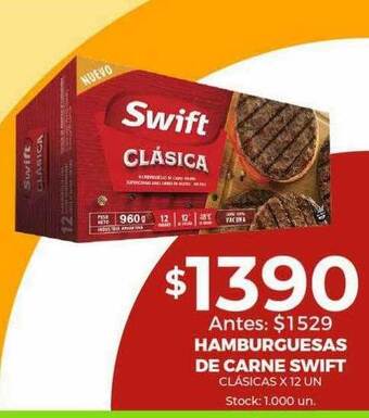 Super MAMI Hamburguesas de carne swift oferta
