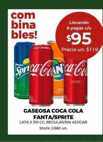 Super MAMI Gaseosa coca cola fanta sprite oferta