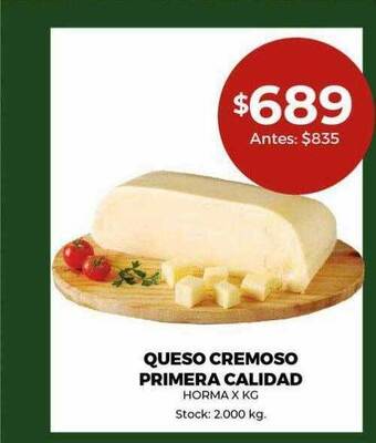 Super MAMI Queso cremoso primera calidad oferta