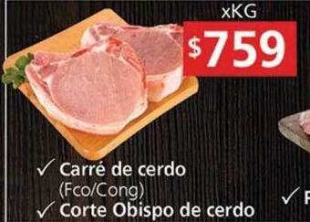 Supermercados Aiello Carré de cerdo corte obispo de cerdo oferta