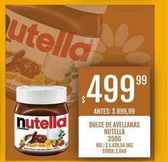Supermercados Todo Dulce de avellanas nutella oferta