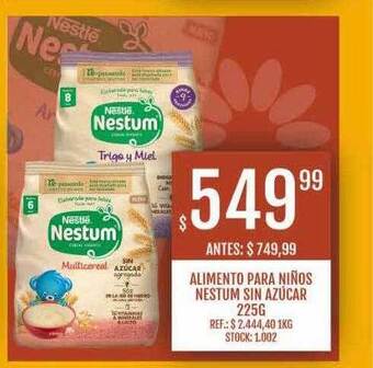 Supermercados Todo Alimento para niños nestum sin azúcar oferta