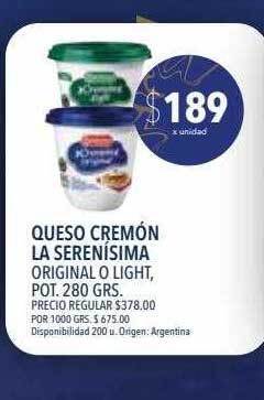 Supermercados Vea Queso cremón la serenísima oferta
