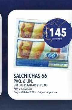 Supermercados Vea Salchichas 66 oferta