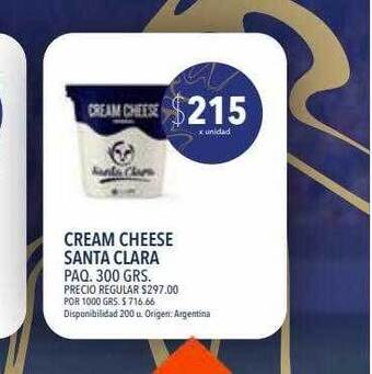 Supermercados Vea Cream cheese santa clara oferta