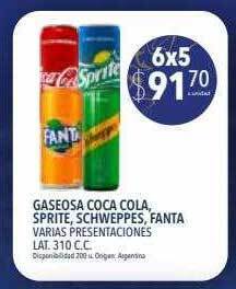 Supermercados Vea Gaseosa coca cola, sprite, schweppes, fanta oferta