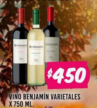 Supermercados Zeta Vino benjamín varietales oferta