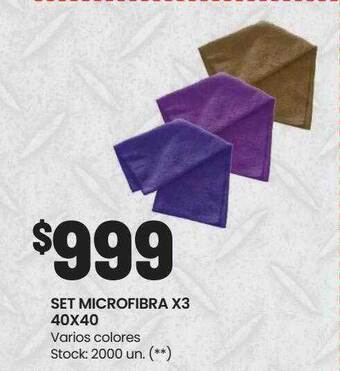 Walmart Set microfibra x3 40x40 oferta