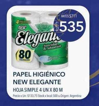 Disco Papel higiénico new elegante hoja simple 4 oferta