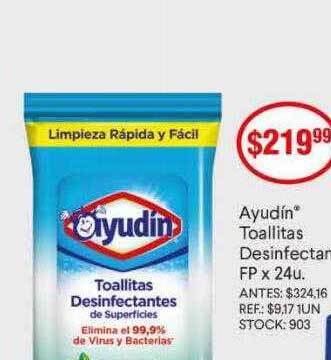 Supermercados Todo Ayudín toallitas desinfectantes oferta