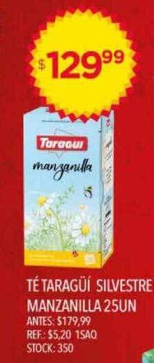 Supermercados Todo Té taragüí silvestre manzanilla oferta