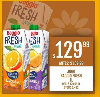 Supermercados Todo Jugo baggio fresh oferta