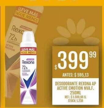 Supermercados Todo Desodorante rexona ap active emotion nva. f. oferta