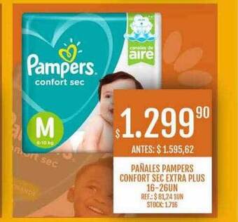 Supermercados Todo Pañales pampers confort sec extra plus oferta
