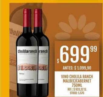 Supermercados Todo Vino cholila ranch malbec cabernet oferta