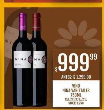Supermercados Todo Vino nina varietales oferta