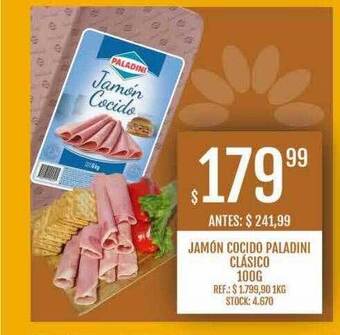 Supermercados Todo Jamõn cocido paladini clásico oferta
