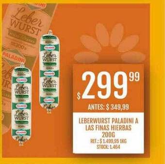 Supermercados Todo Leberwurst paladini a las finas hierbas oferta