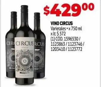 Makro Vino circus varietales oferta